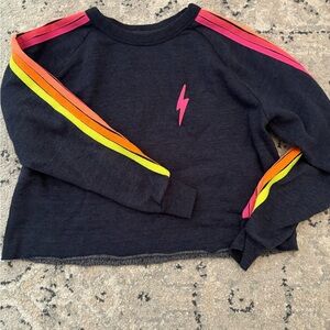 aviator nation cropped crew neck